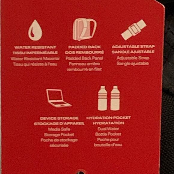 Reebok Leif 18” Laptop Backpack Black 3 Zipper Water Resistant Adjustable Straps - Picture 6 of 16